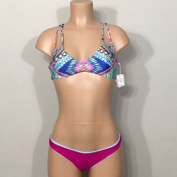 PILYQ multicolored reversible bikini set. NWT - Picture 9 of 16